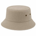 Bob taille unique en tissu beige avec œillets respirants style décontracté