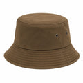 Chapeau bob taille unique en tissu marron avec œillets style décontracté