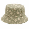 Chapeau bob taille unique en textile vert à motif floral style décontracté
