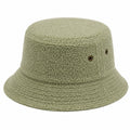 Chapeau bob taille unique textile bouclé vert sauge décontracté