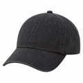 Casquette baseball taille unique en tissu noir à visière courbée
