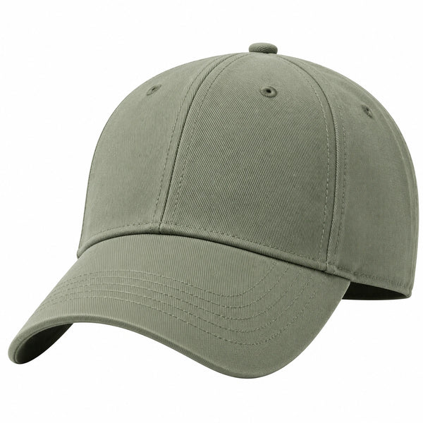 Casquette de baseball taille unique en tissu vert kaki ajustable style décontracté