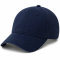Casquette de baseball taille unique en coton bleu marine à visière courbée