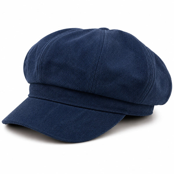 Casquette gavroche taille unique en tissu bleu marine style urbain