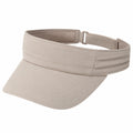 Visière de sport taille unique en textile beige réglable