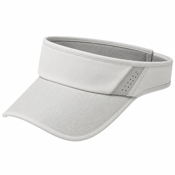 Visière de sport taille unique en textile gris clair réglable pour extérieur